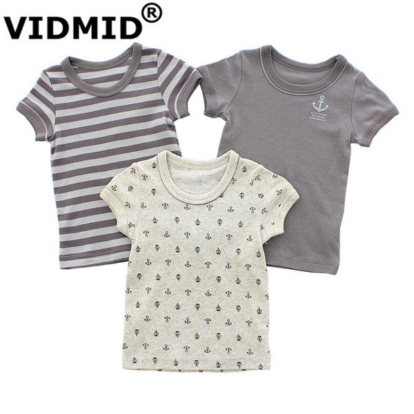 VIDMID Boys T-shirts Kids Tops Tees Baby Boys T-Shirt Cotton Short Sleeve Children Tops kids car clothes for 1-7 years 4003 01 T200225