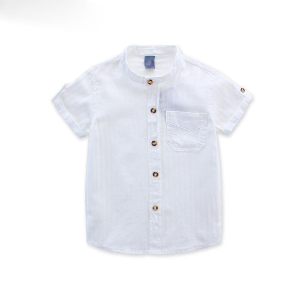 New 2018 shirt for boys summer children's clothing white blouse for boy 2-3-4years Boys shirt casual clothes for boy 10-12years