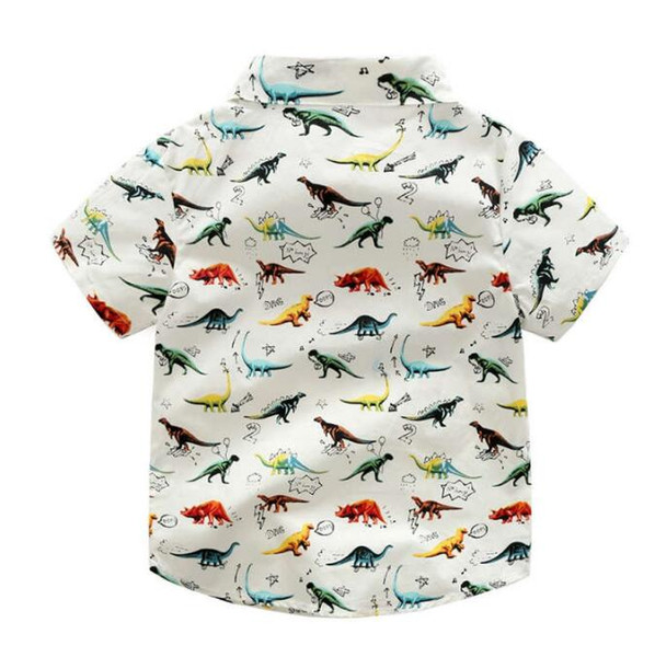 Newest 2019 Cool Summer Baby Boys Shirt Cute Dinosaur Casual Cartoon Wild Short-Sleeved Clothes Children's Clothing Hot Sale