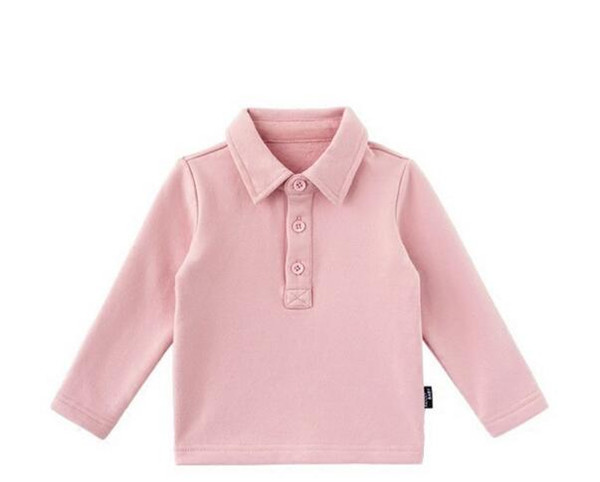 2019 Spring autumn New style boy With button lapel style fashion Long sleeve T-shirt children clothes