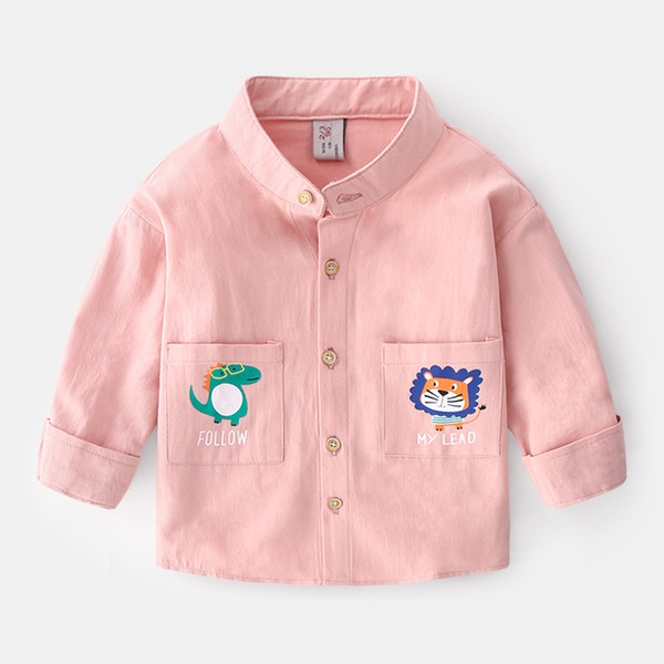 2020 spring summer New Arrival Enfant Boys Shirts Cotton Children Clothes Long Sleeve Cartoon print Kids Blouses Shirt 1-6y