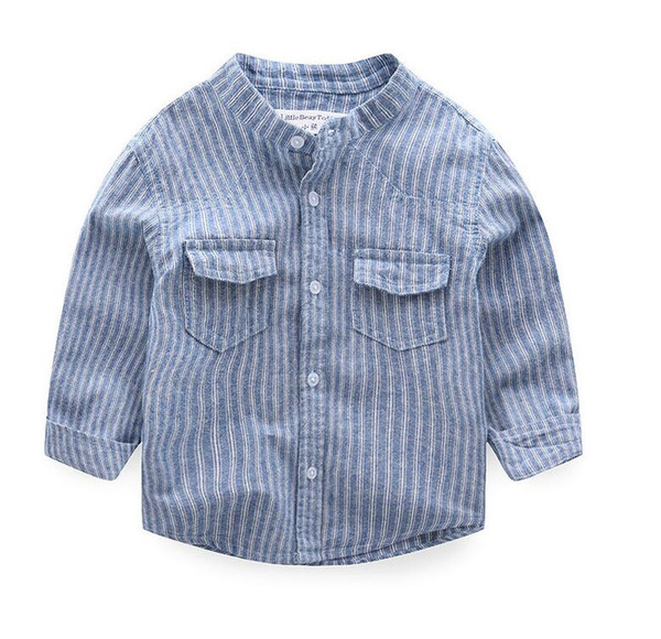 Kids Clothes School Boys Top 2018 Boys Cotton Blouse Gentlemen Shirt For Prince Boys Fashion Shirt Children Clothing S13