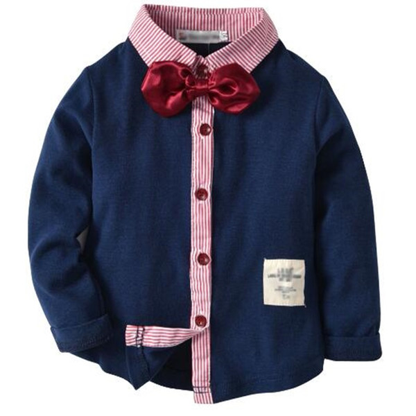New foreign trade boutique children's wear boy's children's cotton long sleeved shirt baby shirt children's cardigan
