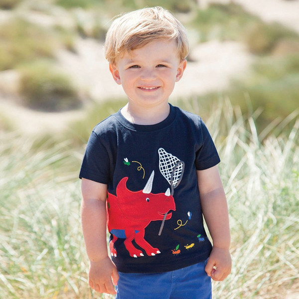 Boys Tops Summer 2019 new Summer Europe and America Children's Short Sleeve shirts Cotton Print boys T-Shirt kids tee