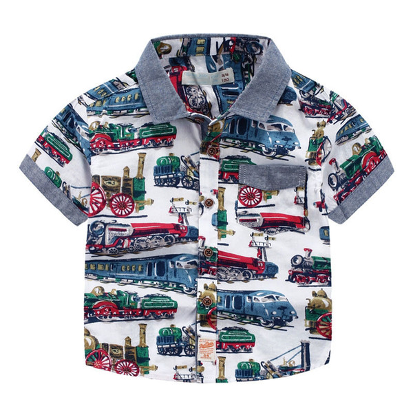 Special New Summer Section Of The Original Single-Brand Children's Clothes Car Short-Sleeved Saby Shirt Kids Cartoon T-shirt