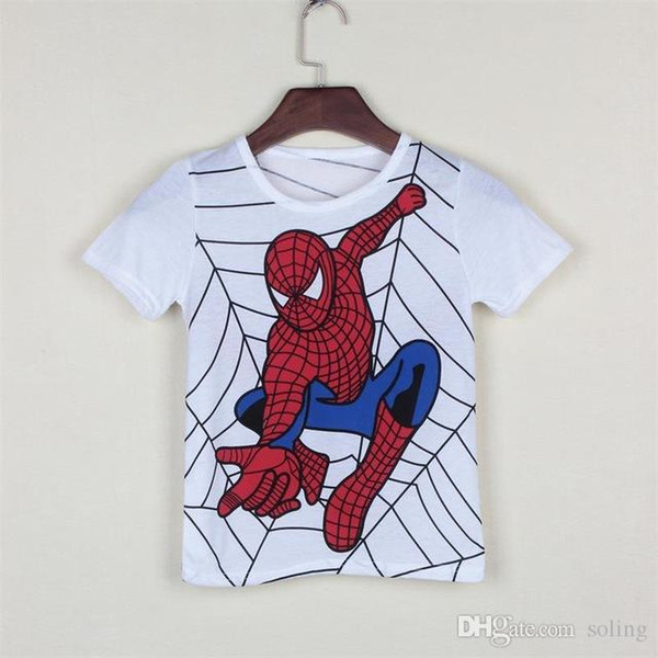 New 2017 boy's t shirt popular hero cotton short-sleeved t-shirt printing children's cartoon gray kids boys child's clothes