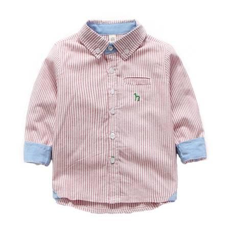 Embroidery Pocket Long Sleeves Spring Autumn Boys Blouses Breathable 100%Cotton High Quality Kids Clothing Blouse Boys Shirts