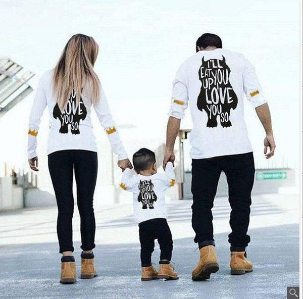 2017 New Family Print Shirt 100% Cotton t shirt Mother and father Son Clothes Princess Prince sets parent-child famliy summer shirt set