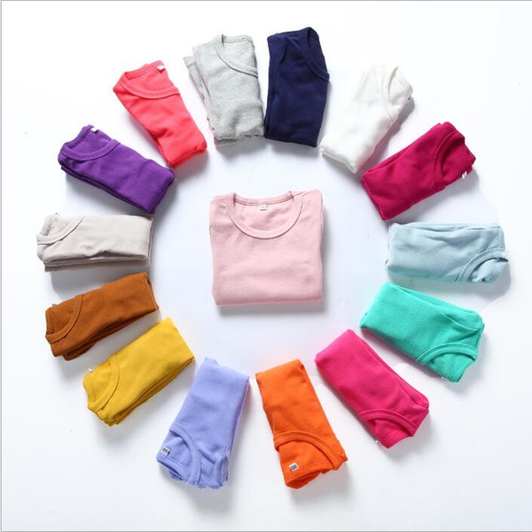 Kids Clothes Girls T Shirt Boys Solid Summer Shirts Child Cotton Undershirt Kid Fashion Tops Long Sleeve Tees Baby Designer Clothes B4471