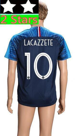 MBAPPE 10 Lacazzete 16 Mandanda 2 Stars World Cup Jerseys Custom Name 2018 DEMBELE KANTE GIROUD THAUVIN Soccer Jersey Men football shirt