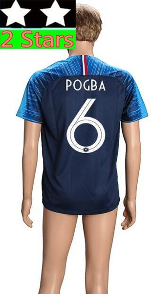 MBAPPE 7 GRIEZMANN 6 Pogba 2 Stars World Cup Jerseys Custom Name 2018 DEMBELE KANTE GIROUD THAUVIN Soccer Jersey Men football shirt