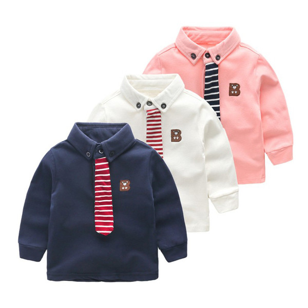 Fashion Boys Shirts Cotton Children Clothing With Tie School Uniform Shirts Boy Shirts Spring Autumn Kids Clothes