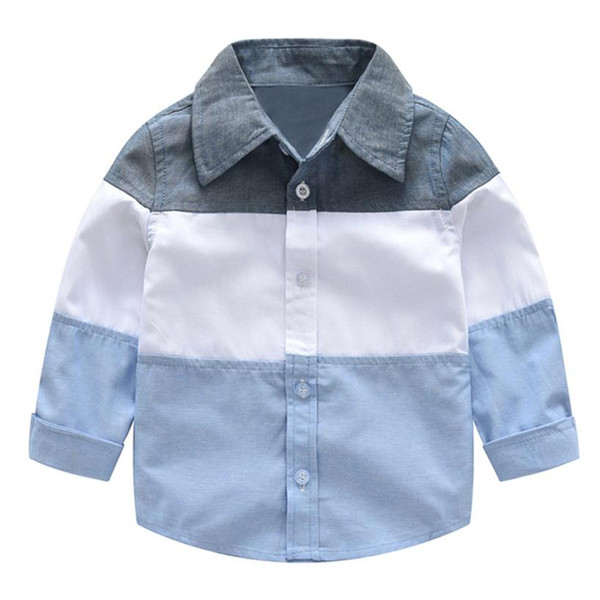 Arloneet boys clothes Gentleman long sleeve shirt Toddler Baby Boys Splice Long Sleeve Gentleman Tops Blouse Clothes l0718