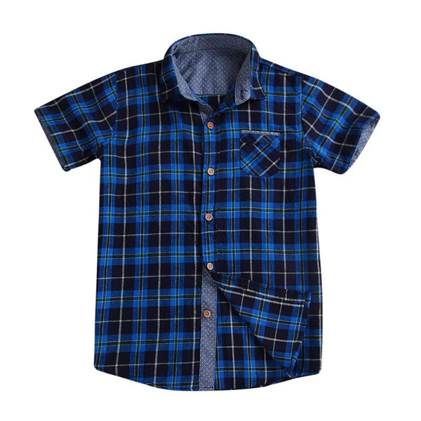 Shirt Boys Short Sleeve School Boys Dress Shirts For Children Baby Clothes For Kids Boys Collar Shirt Formal Birthday Shirts