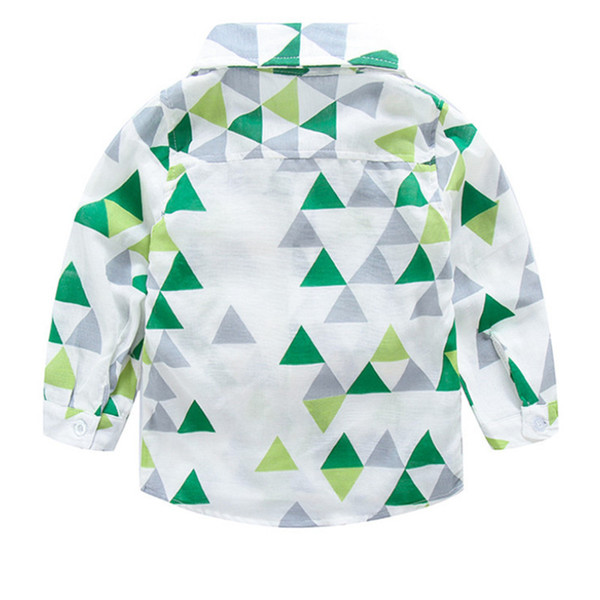 Print Clothes Short&Long Sleeve Kids Shirt Baby Boys Shirts Tee Child Summer Spring Gentlemen Clothes Beach Shirt