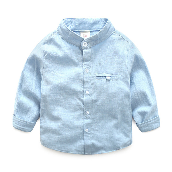 Baby Boy Cotton Linen Shirt Kid Long Sleeve Tops White Shirt Spring Clothes Shirts for Boy Casual Blouse clothing