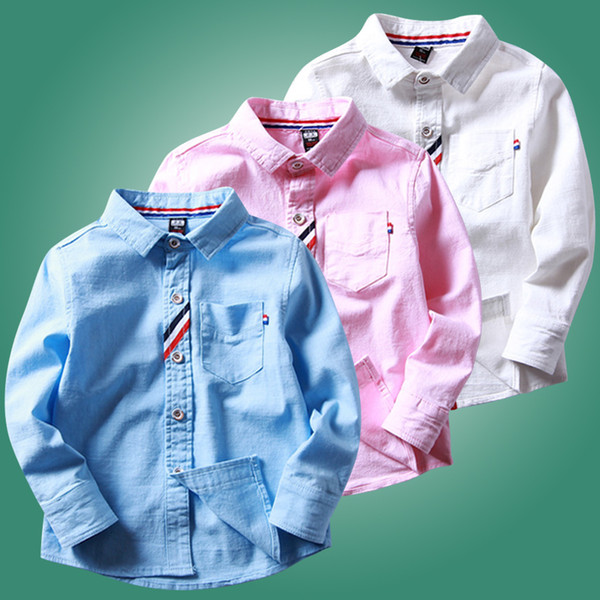 boys spring tops autumn boys shirt long sleeve kids shirts children boy shirts cotton top size for 2 3 4 5 6 7 8 years