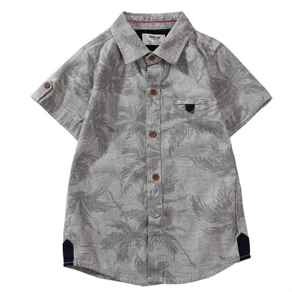 Boys Shirts Summer Fashion Children Short Sleeved Shirt For Boy Clothing Cotton Casual Baby Blouses Camisas Para Hombre