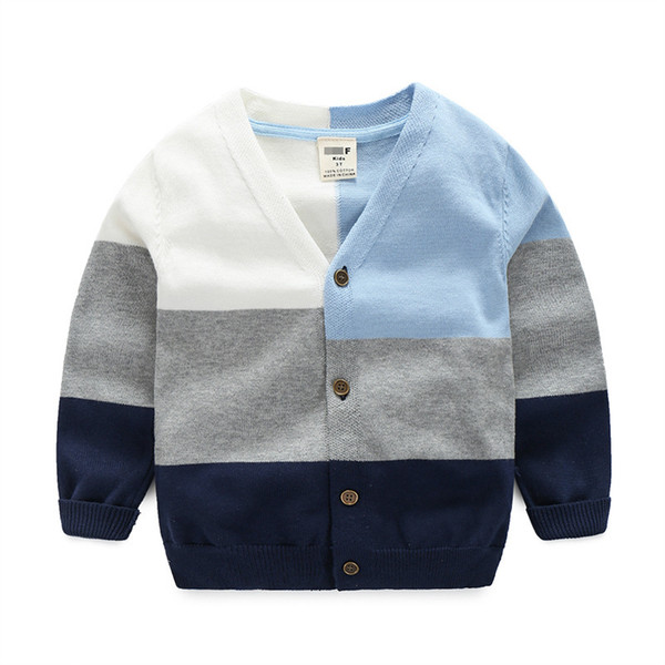 Kids Boy Sweater Spring Autumn Children Tiny Cotton Sweaters Pull Enfant Fille Hiver Knitted Boys Cardigan Toddler Boy Cardigan T200306