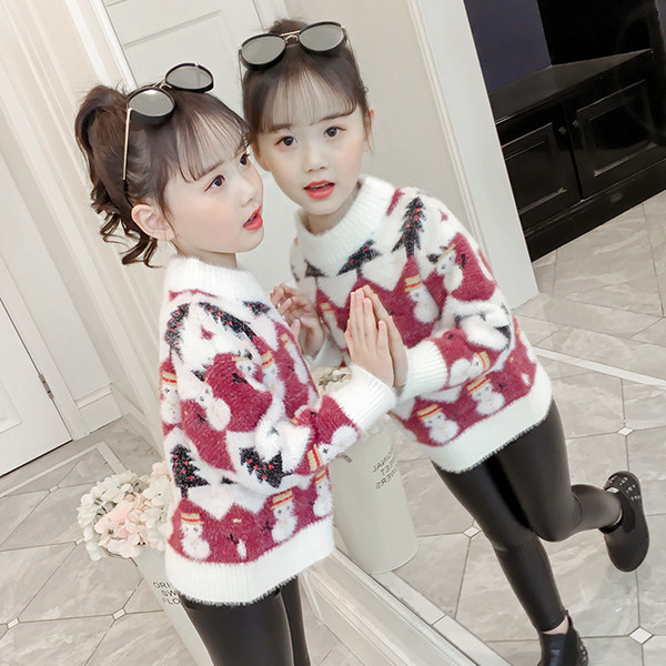 JMFFY Girls Clothes For Kids Baby Girl Sweater Winter Soft Cotton New Christmas 2019 Warm Toddler Long Sleeve High Quality 4-15T