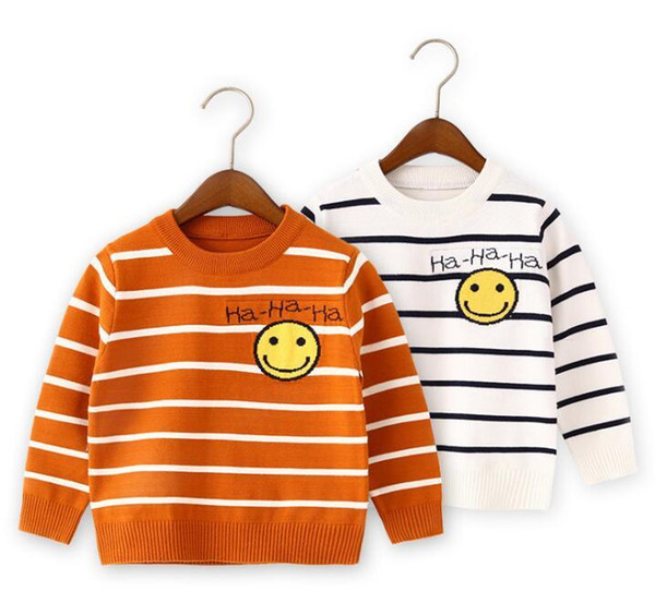 2019 autumn and winter children's sweaters in the big children's knitted sweaters wholesale new base cotton autumn