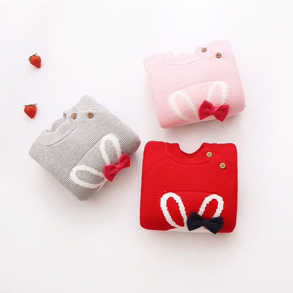 BibiCola winter fashion sweater girls sweater cotton cartoon warm for children girls plus velvet thick pullover sweaters