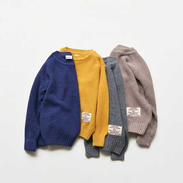 Fashion Solid Casual Boys Streetwear Long Sleeve Kids Pullover Sweatshirts Child Winter Cloth Teenager Warm Jacket