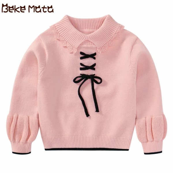 BEKE MATA Baby Sweaters For Girls Winter 2018 Creative Toddler Girl Sweater Kids Pullover Knitted Cotton Children Sweaters 2-7Y