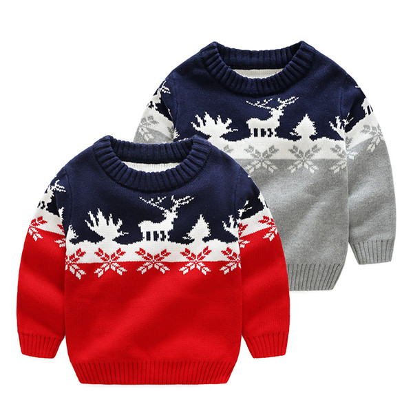 Boy Sweater Christmas Cardigan Casual Knitted Children Clothes Cotton Boys Sweaters Pullovers Children