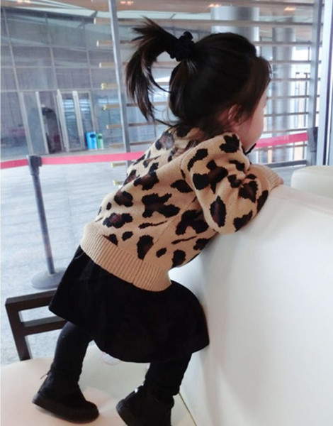 Cute Baby Girl winter clothes Boy Spring 2018 Children sweaters Knitwear Autumn Long Sleeve Kids Leopard Gift for Girls