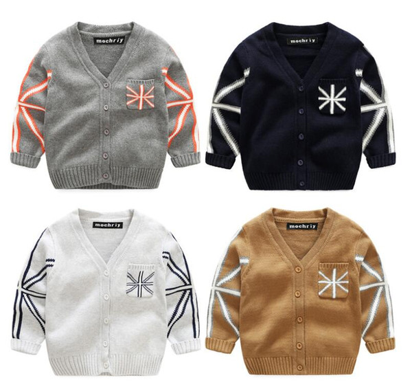 2019 New Cotton kids Cardigan Boys Girls Children's Knit Cardigan Sweaters spring Outerwear sweater Baby Clothes 5 colors 2-7years