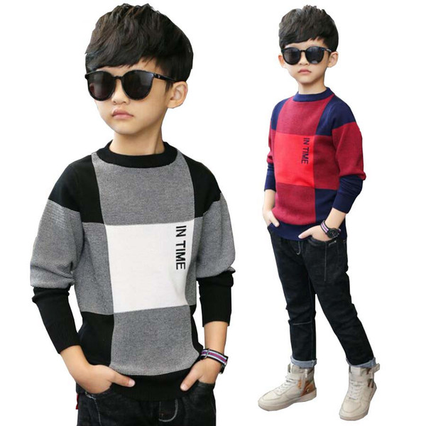 Children clothing kids cotton long sleeve sweaters child autumn spring jacket baby boys tops 4-15 Y boys O neck teenage jacket