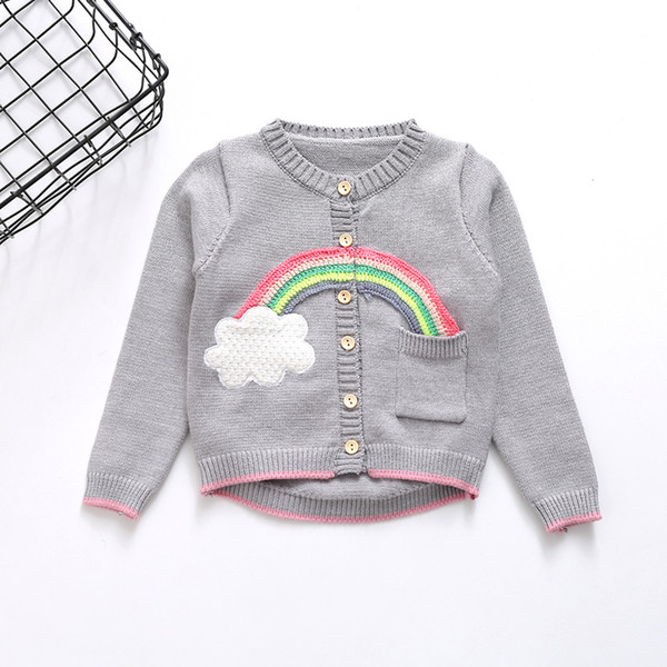Kids Cardigan Knitted Casual Baby Girls Cardigan Long Sleeve Children Sweaters Spring Autumn Toddler Girl Sweater For Kids