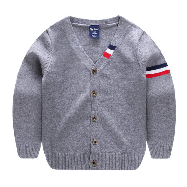 Spring Kids Boys Sweaters Cardigan Long Sleeve Children Knitwear Coat Autumn Outwear Children's Jackets Clothes