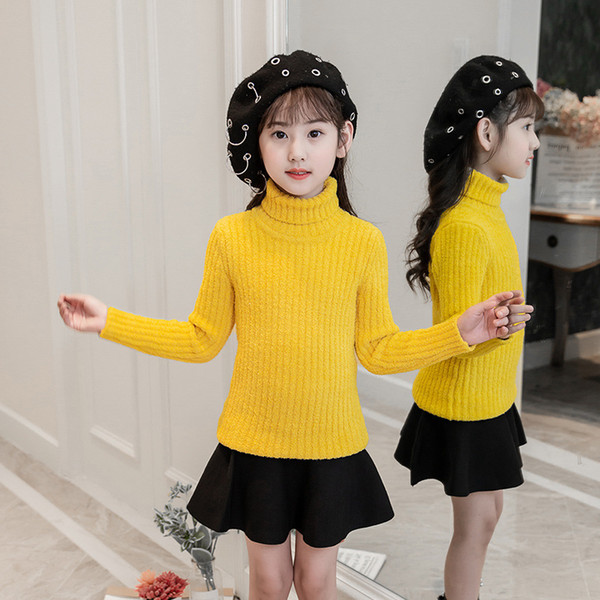 Kids Winter Sweaters for Girls 4 6 8 10 12 14 Years Long Sleeve Whiter Thicken Coat Children Winter Clothes Kids Costume 12V10A