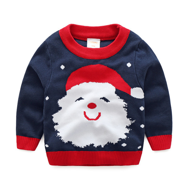 High Quality Boys Cotton Sweater Baby Boy Sweaters O Neck Cartoon Pullovers 3-7 Years Children's Clothing Autumn Winter Red Blue