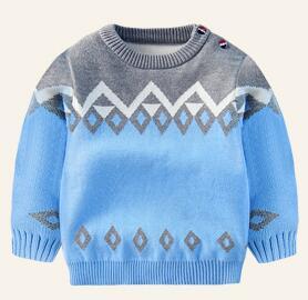 2017 New brand Children clothing baby boy pullover printed sweater kids Autumn winter sweater Free shipping