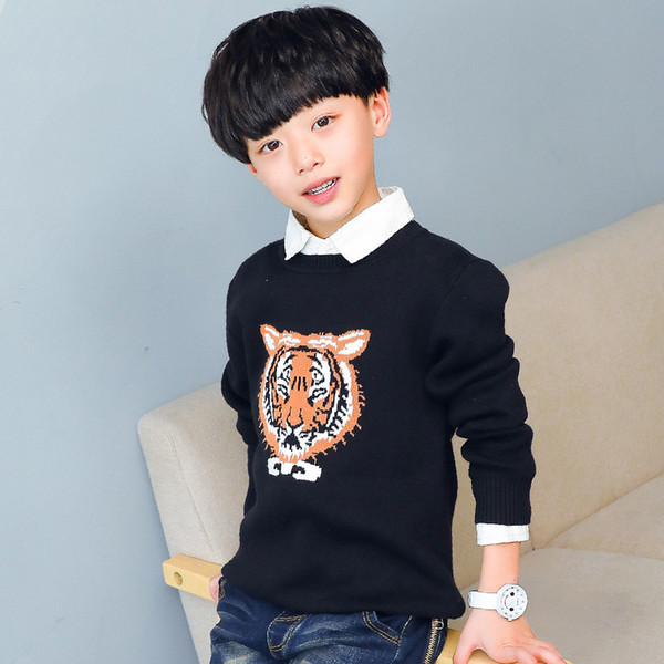 2019 New Spring Children's Pullover Sweater Boy Big Boy Spring And Autumn Sweater
