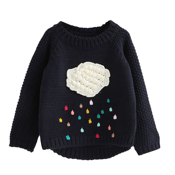 kids fashion 2018 Toddler Girls Kids Baby Cloud Sweater Knit Pullovers Warm Coat Outerwear Clothes Roupa infantil#g10