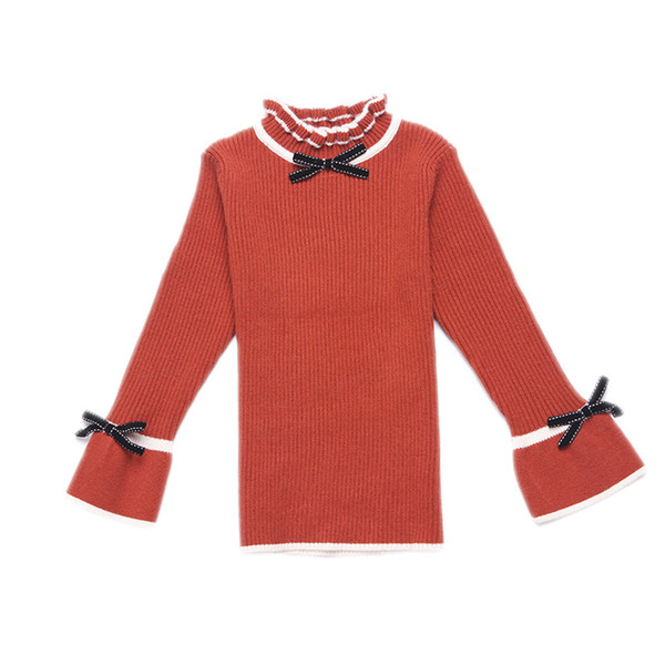 Princess Sweater Lace Bow Girls Sweater Christmas Gift for Teenagers Kids Winter Wear Clothes
