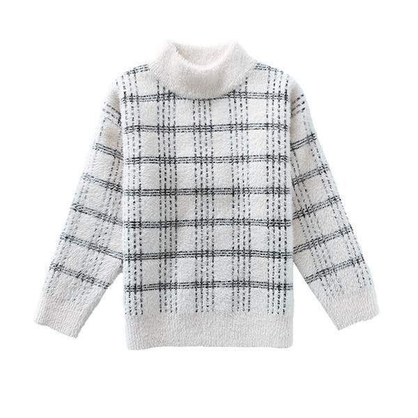 girls sweater cotton children fashion knitted cardigan sweater 2019 new spring autumn kids plaid outwerwear 4 6 8 10 12 year