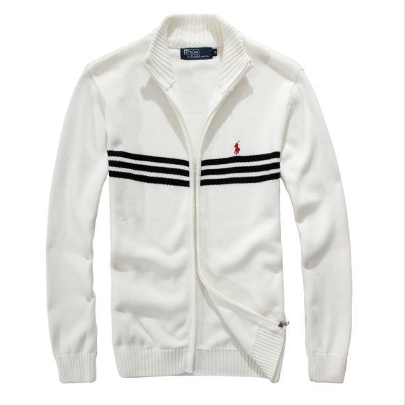 POLO New Spring Autumn Men Women Knitwear Black White Colored Gold Wire Embroidered Small Bee Knitting Cardigan Sweater Male Jacket M-2XL-01