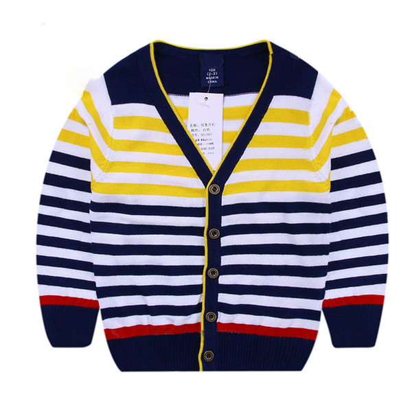 2018 Autumn Children's Clothes Solid Long Sleeve Cotton Baby Boys Cardigan Sweaters For Boys Kids Causal Knitted Sweaters Tops