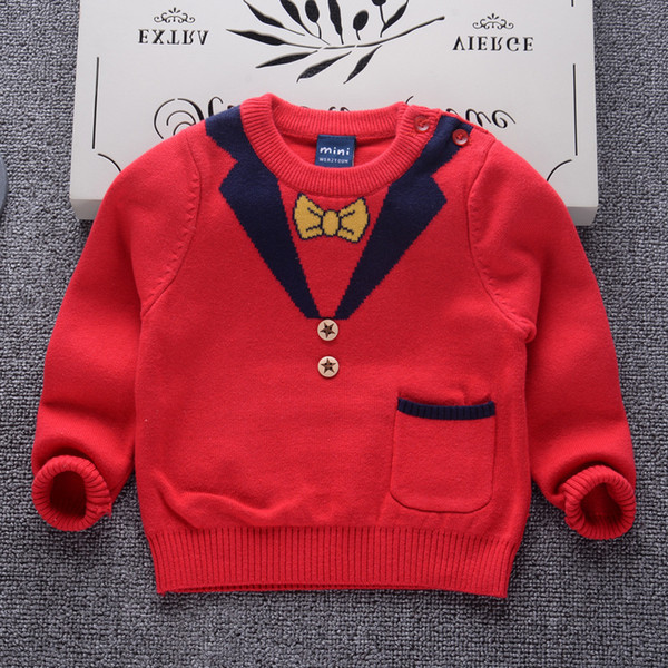 good quality Cotton baby Toddler Boys Sweaters Winter Kids Fall Clothing Pull Over Children's Clothing