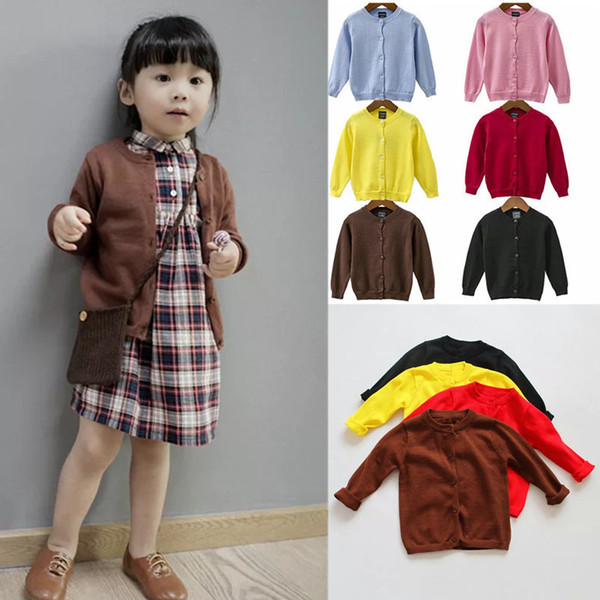 Autumn Children Clothing O-Neck Casual Girls Sweater Boys Ropa Mujer Pull Enfant Garcon Girl Cotton Outerwear Cute Brand Coat