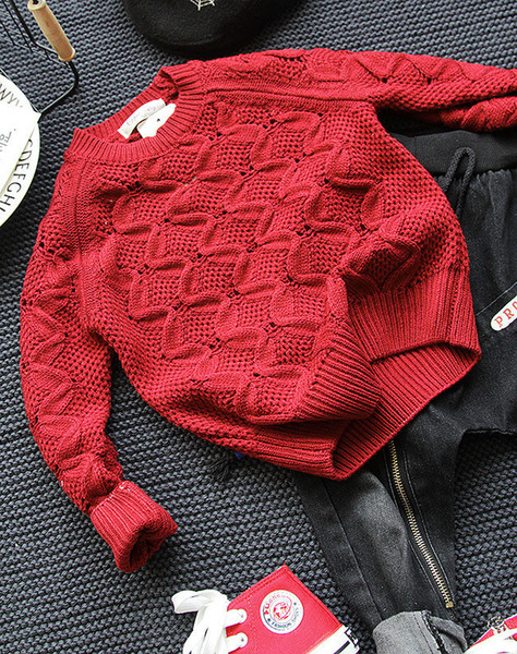 Kids boys spring autumn sweaters baby o-neck long sleeve red cardigan and fashion jean set children all match tops 2-7 years old