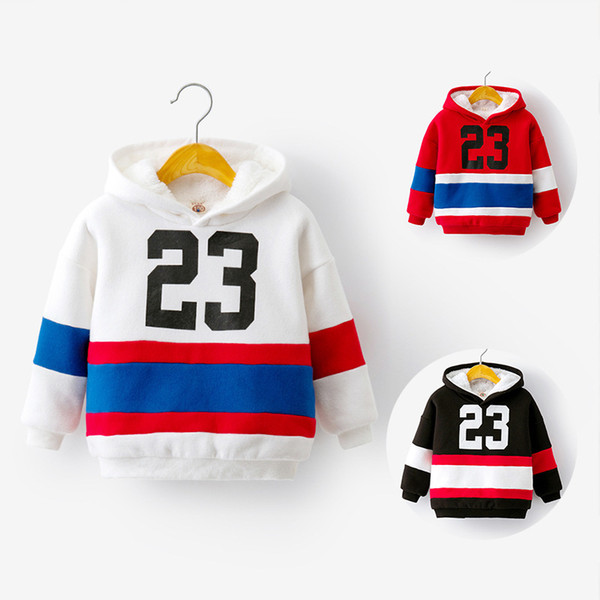 good qulaity winter boys fashion sweater bebe sport clothes casual striped plus velvet outerwear for children boy coats warm sweater