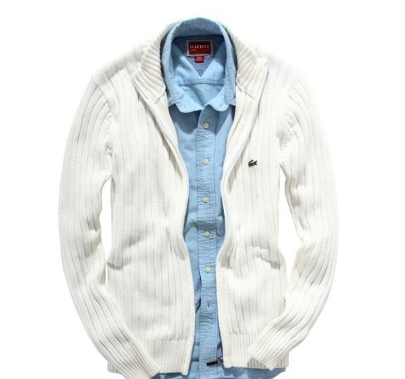2019 hot's Winter Christmas present men's fashion red green stripe sweater cardigan jacket young men's self-cultivation zipper sweater