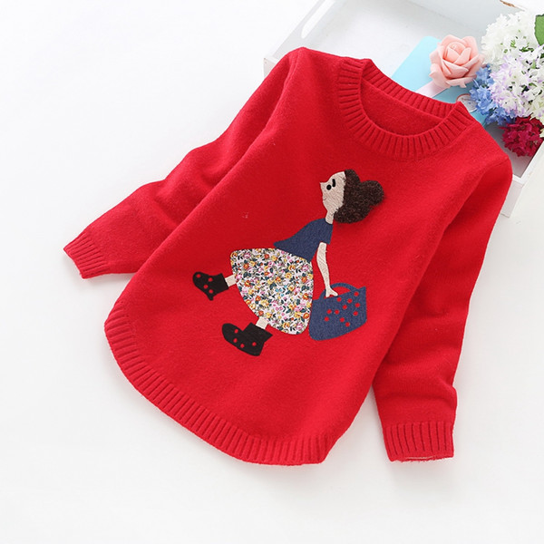 JOYINPARTY 2018 autumn and winter new girls' sweaters children clothes 4-14 years girls sweater