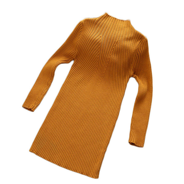 2018 New Girls O-Neck Sweater Kids Outerwear Baby Long Knitted Casual Sweaters Teenage Christmas Sweater Children Clothing G219
